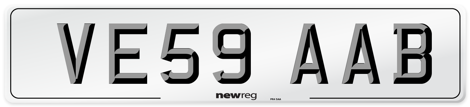 VE59 AAB Number Plate from New Reg